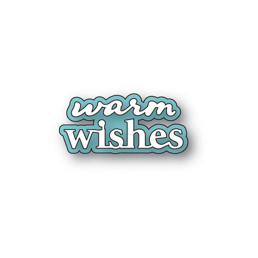 Poppystamps 2807 Warm Wishes Fluffy Script Craft Die