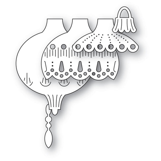 Poppystamps 2808 Nordic Drop Ornament Craft Die
