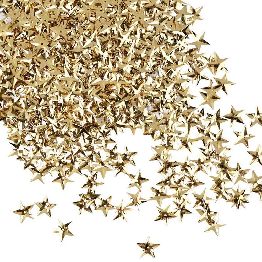 1/2" Gold Star Sequins