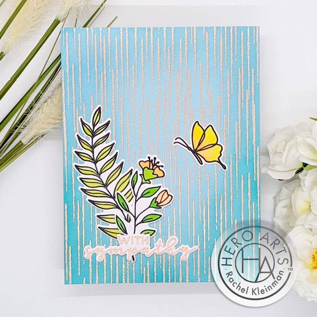Hero Arts Rain Texture Bold Prints Cling Rubber Stamp CG929
