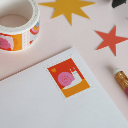 Cute Vibrant Postage Stamp Washi Tape