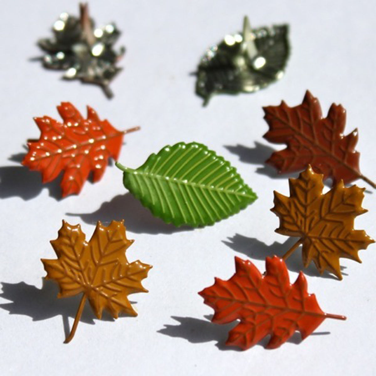 Leaves Shape Brads 12/Pkg