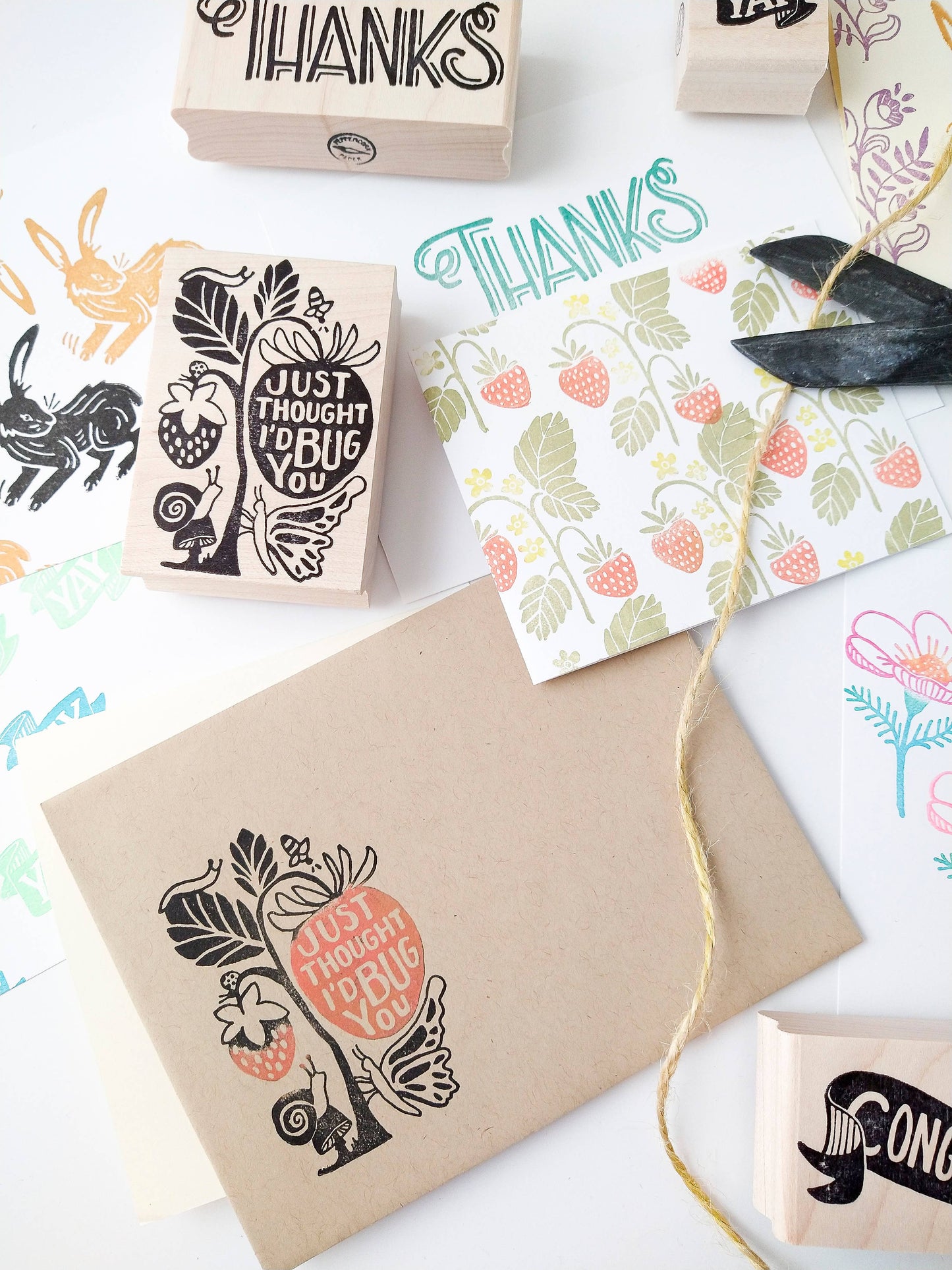 Strawberry Rubber Stamp