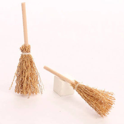 3" - Miniature Straw Brooms (Pack of 2)
