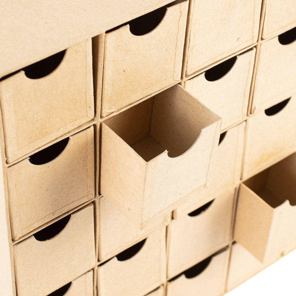 Paper Mache Advent Countdown Box