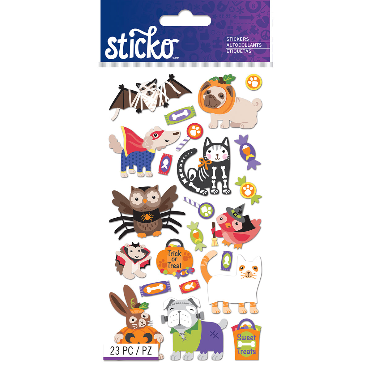 Sticko Stickers Halloween Animal Characters