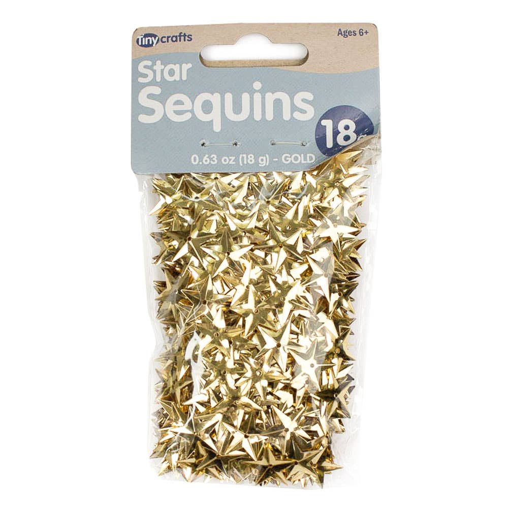 1/2" Gold Star Sequins