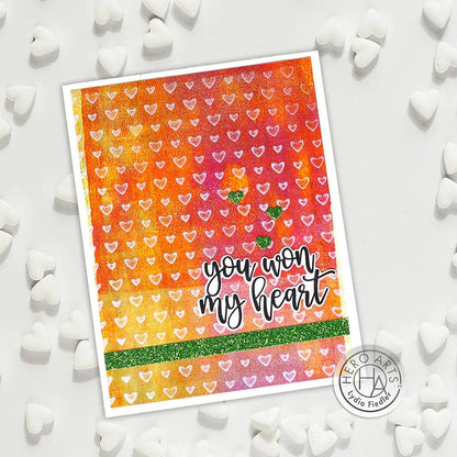 Hero Arts Mini Hearts Bold Prints Cling Rubber Stamp CG902