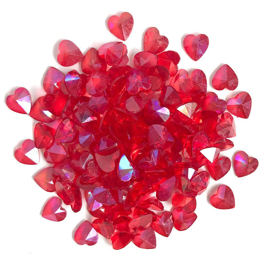 Buttons Galore Sparkletz Red Hearts