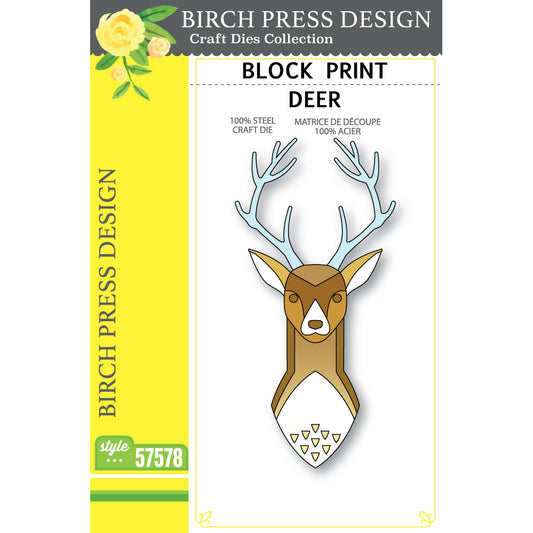 Birch Press 57578 Block Print Deer craft die