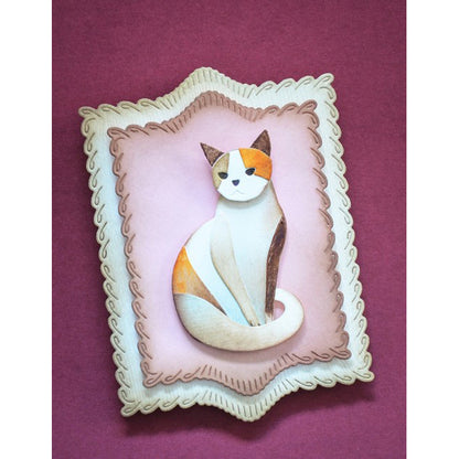Birch Press 57580 Block Print Kitty craft die
