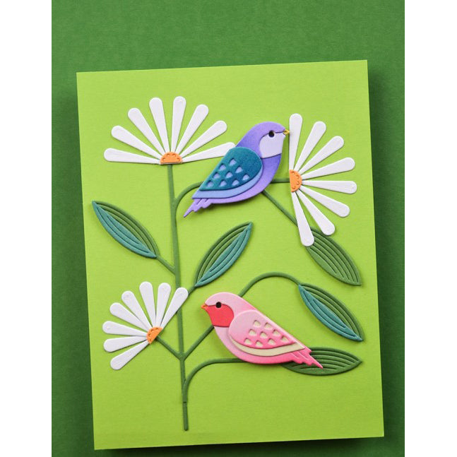 Birch Press 57585 Block Print Bird Duo craft die