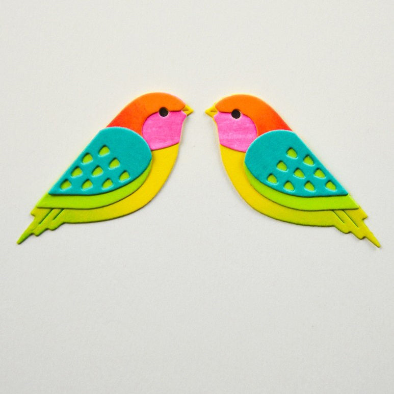 Birch Press 57585 Block Print Bird Duo craft die