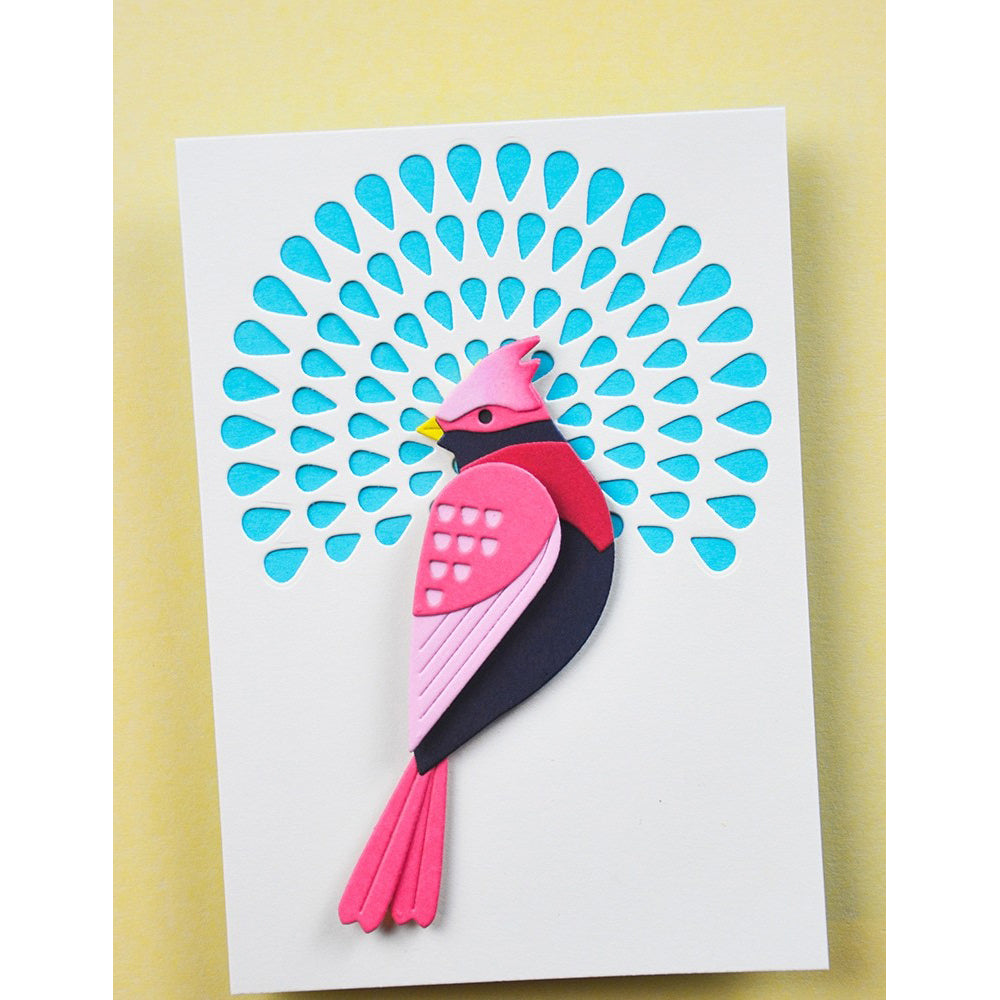 Birch Press 57591 Block Print Pretty Peacock craft die