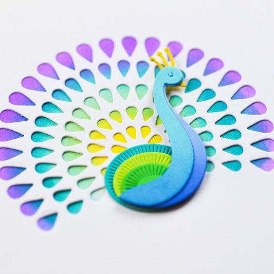 Birch Press 57591 Block Print Pretty Peacock craft die