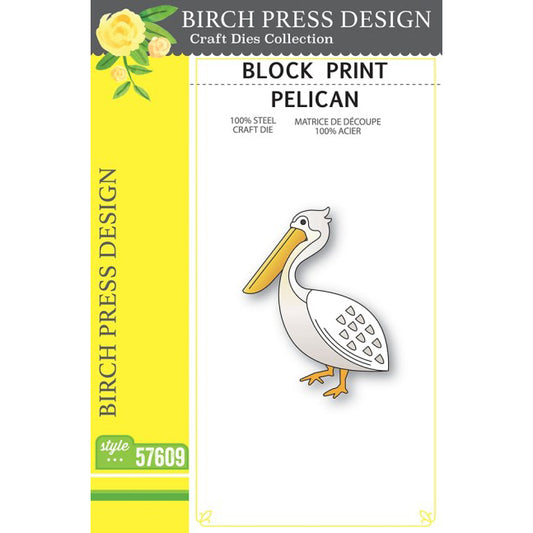 Birch Press 57609 Block Print Pelican craft die