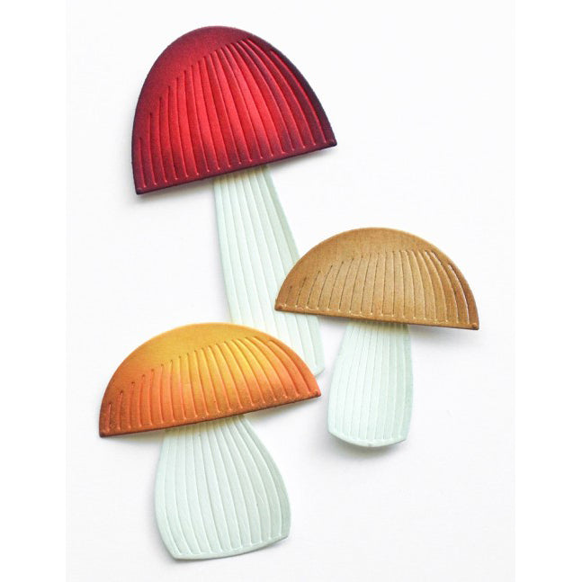 Birch Press 57610 Block Print Round Mushrooms craft die