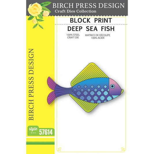 Birch Press 57614 Block Print Deep Sea Fish craft die