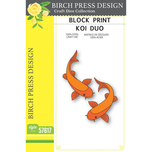 Birch Press 57617 Block Print Koi Duo craft die