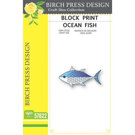 Birch Press 57622 Block Print Ocean Fish craft die