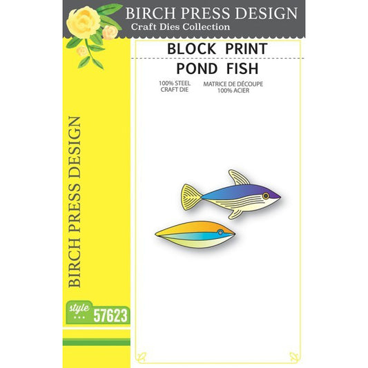 Birch Press 57623 Block Print Pond Fish craft die