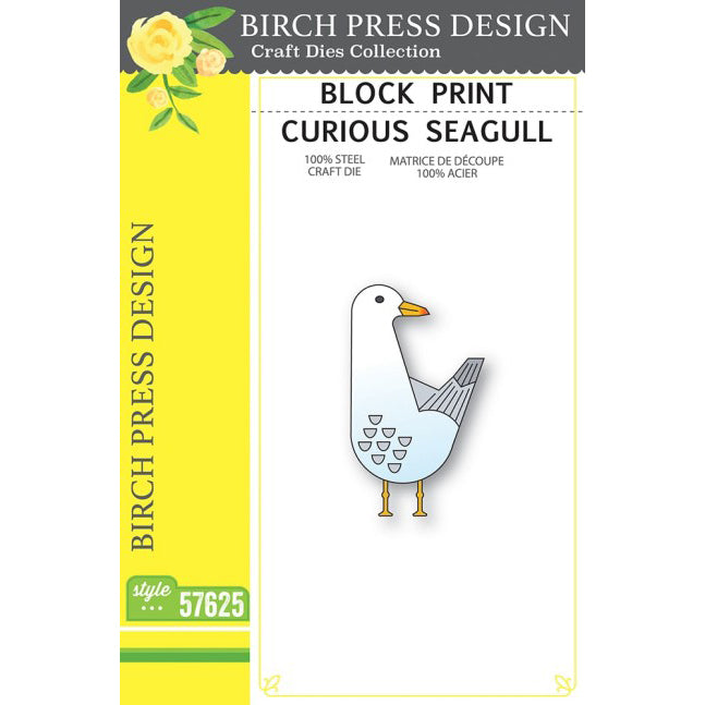 Birch Press 57625 Block Print Curious Seagull craft die
