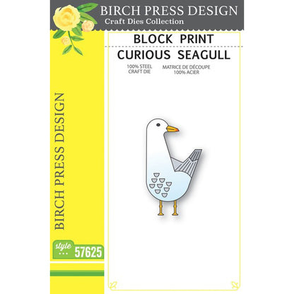 Birch Press 57625 Block Print Curious Seagull craft die
