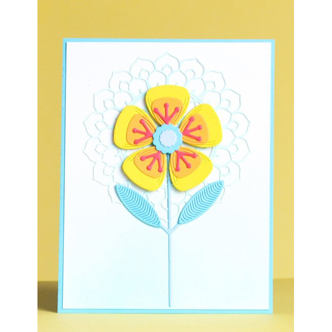 Birch Press 57632 Block Print Lovely Flower craft die