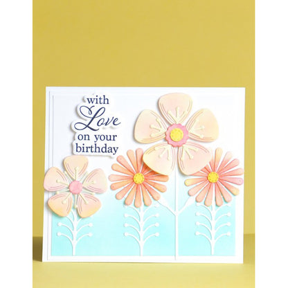 Birch Press 57632 Block Print Lovely Flower craft die