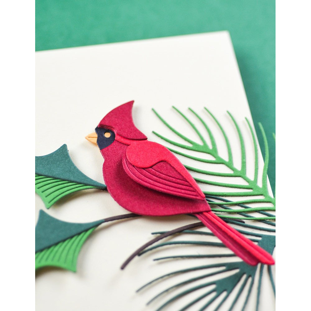 Birch Press 57635 Block Print Winter Cardinal craft die