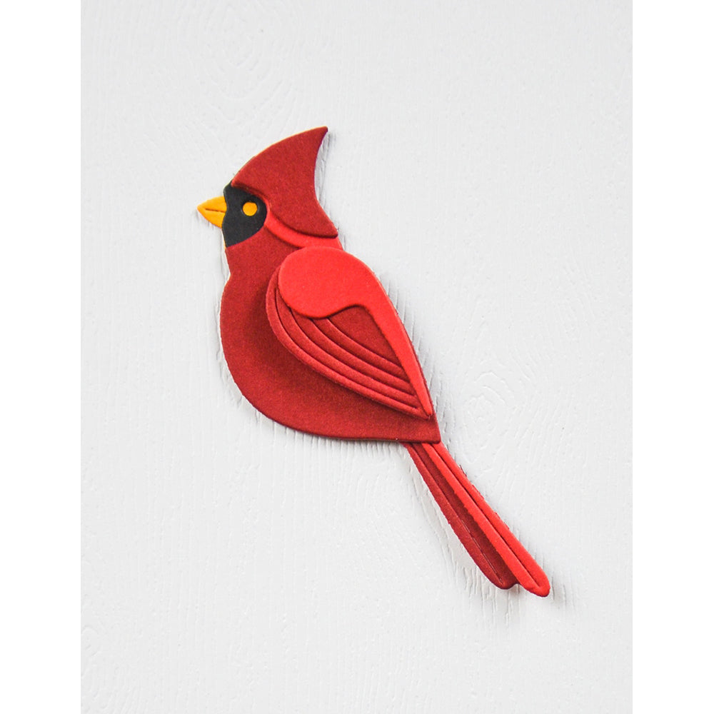 Birch Press 57635 Block Print Winter Cardinal craft die