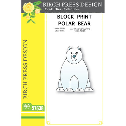 Birch Press 57638 Block Print Polar Bear craft die