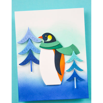 Birch Press 57639 Block Print Superb Penguin craft die