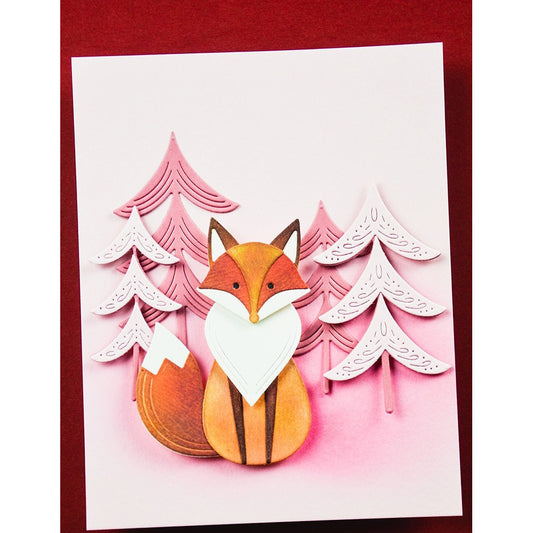 Birch Press 57640 Block Print Wise Fox craft die