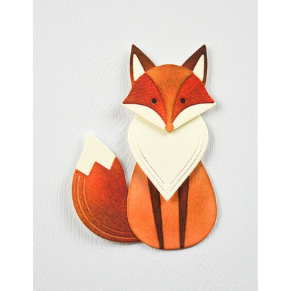 Birch Press 57640 Block Print Wise Fox craft die