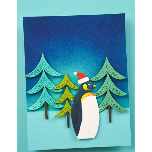 Birch Press 57641 Block Print Peaceful Penguin craft die