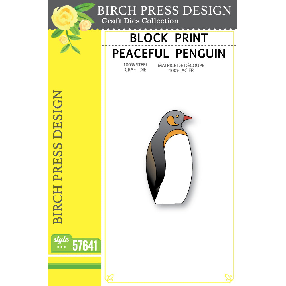 Birch Press 57641 Block Print Peaceful Penguin craft die
