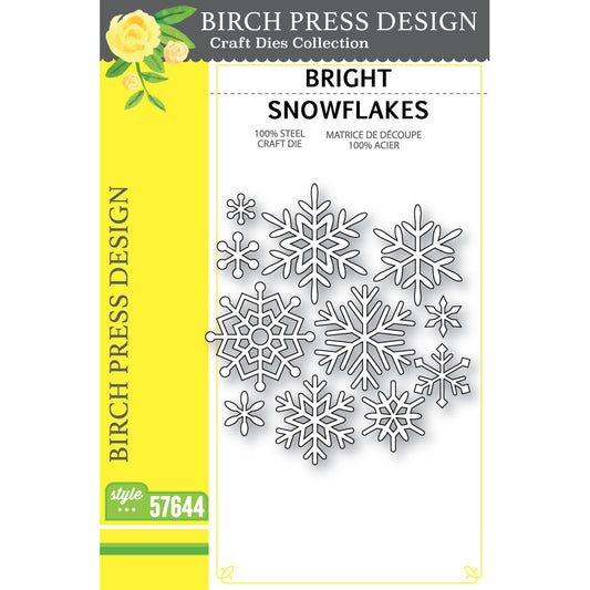 Birch Press 57644 Bright Snowflakes craft die