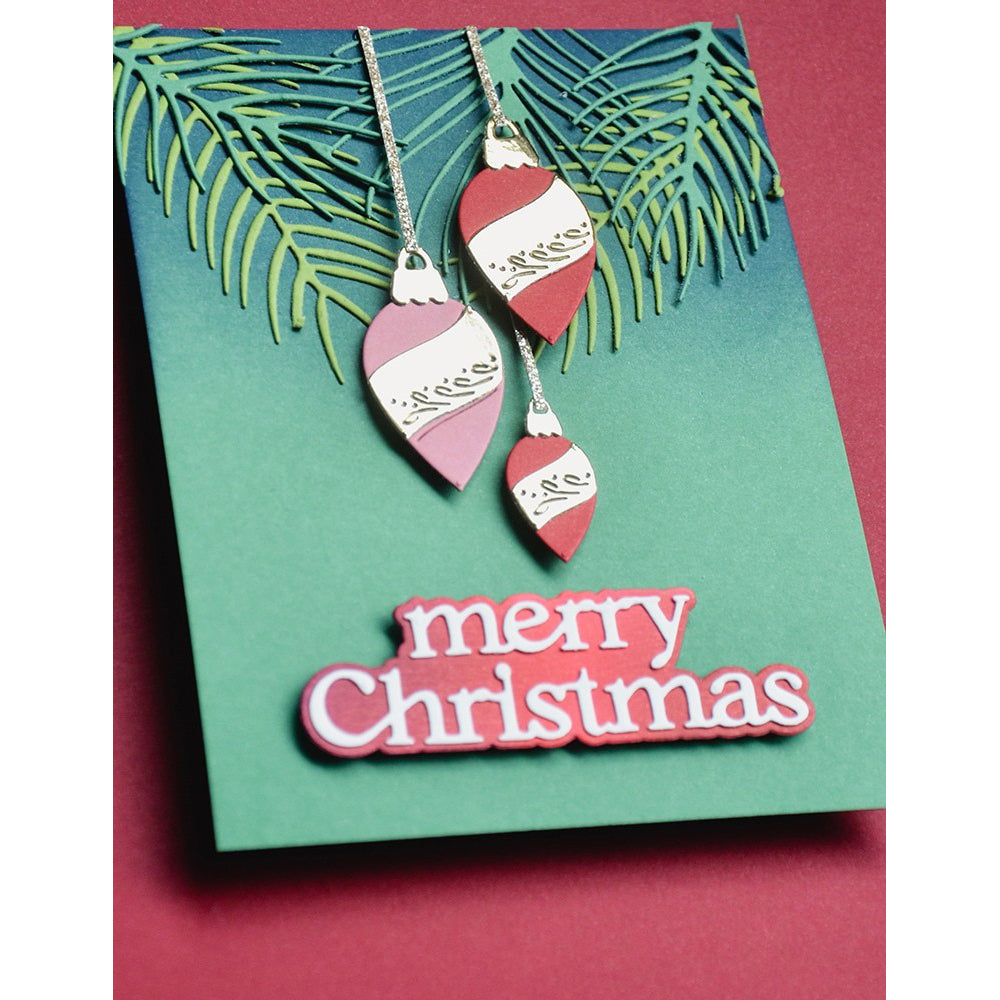 Birch Press 57646 Block Print Drop Ornaments craft die