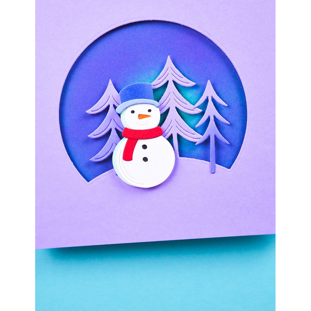 Birch Press 57647 Block Print Debonair Snowman craft die