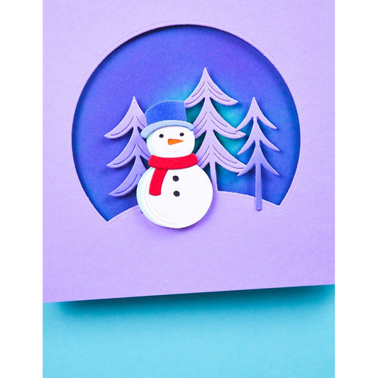 Birch Press 57647 Block Print Debonair Snowman craft die