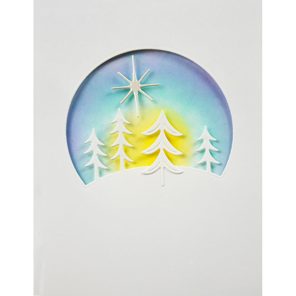 Birch Press 57649 Block Print Starry Night Scene craft die