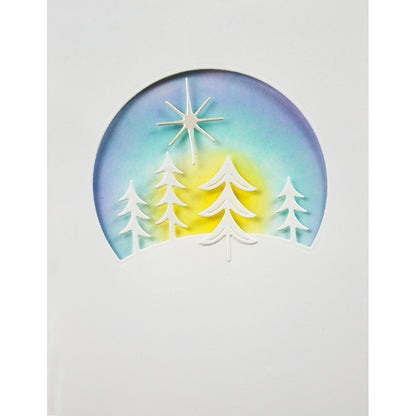 Birch Press 57649 Block Print Starry Night Scene craft die