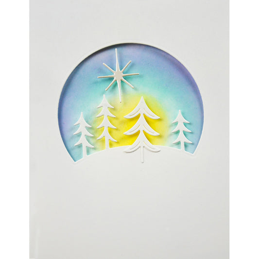 Birch Press 57649 Block Print Starry Night Scene craft die