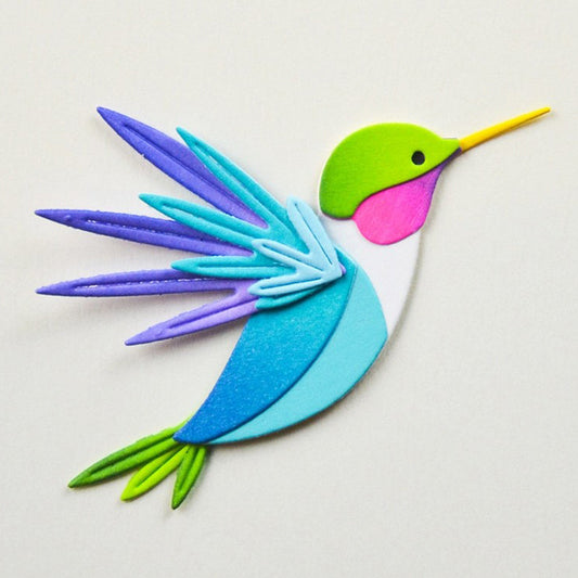 Birch Press 57659 Block Print Soaring Hummingbird craft die