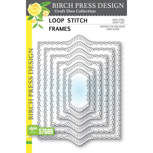 Birch Press 57688 Loop Stitch Frames craft die