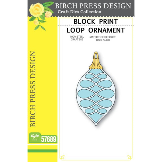 Birch Press 57689 Block Print Loop Ornament craft die