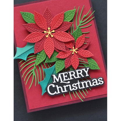 Birch Press 57691 Block Print Poinsettia Vase craft die