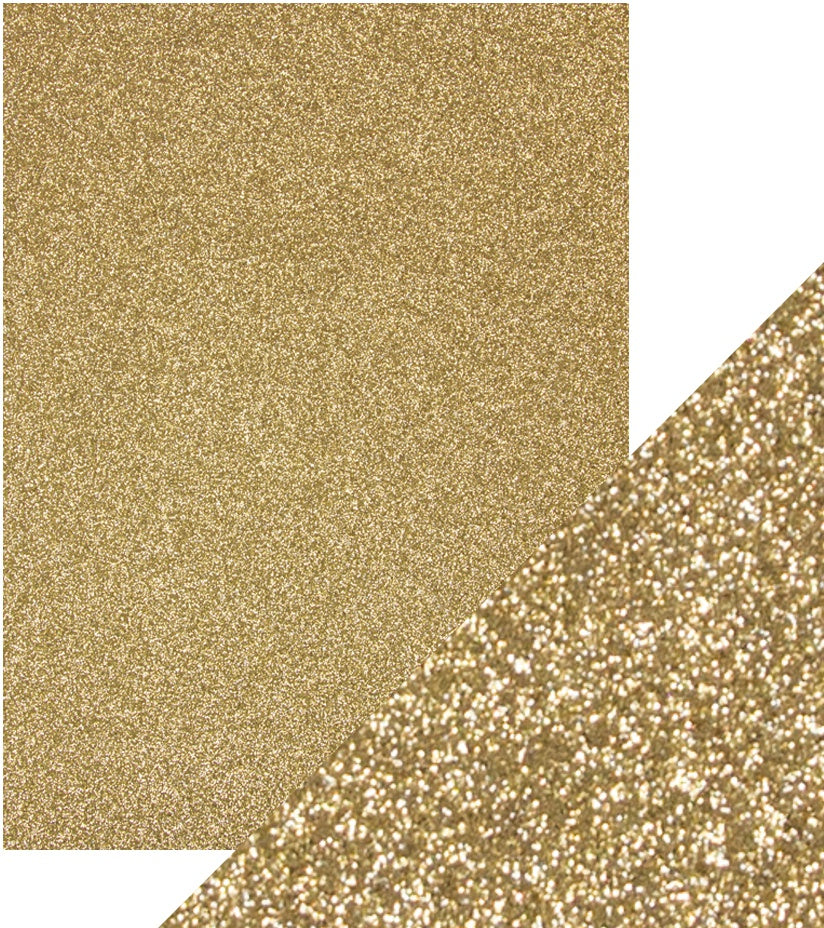 Craft Perfect Glitter Cardstock 8.5"X11" Gold Dust