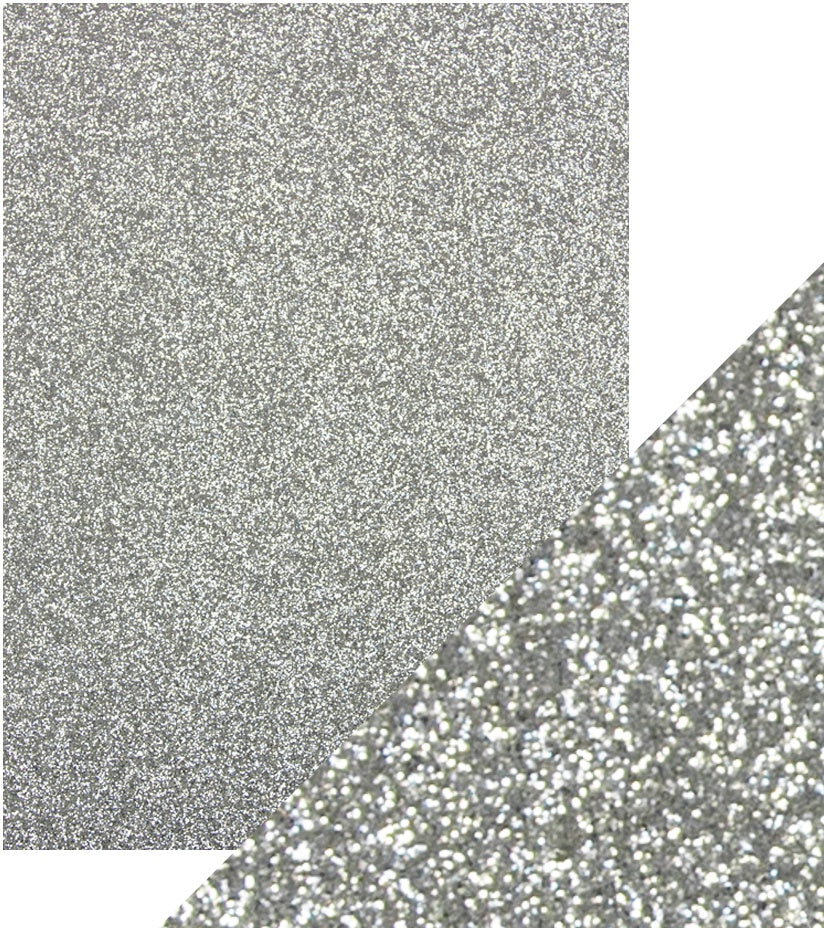 Craft Perfect Glitter Cardstock 8.5"X11" Silver Screen